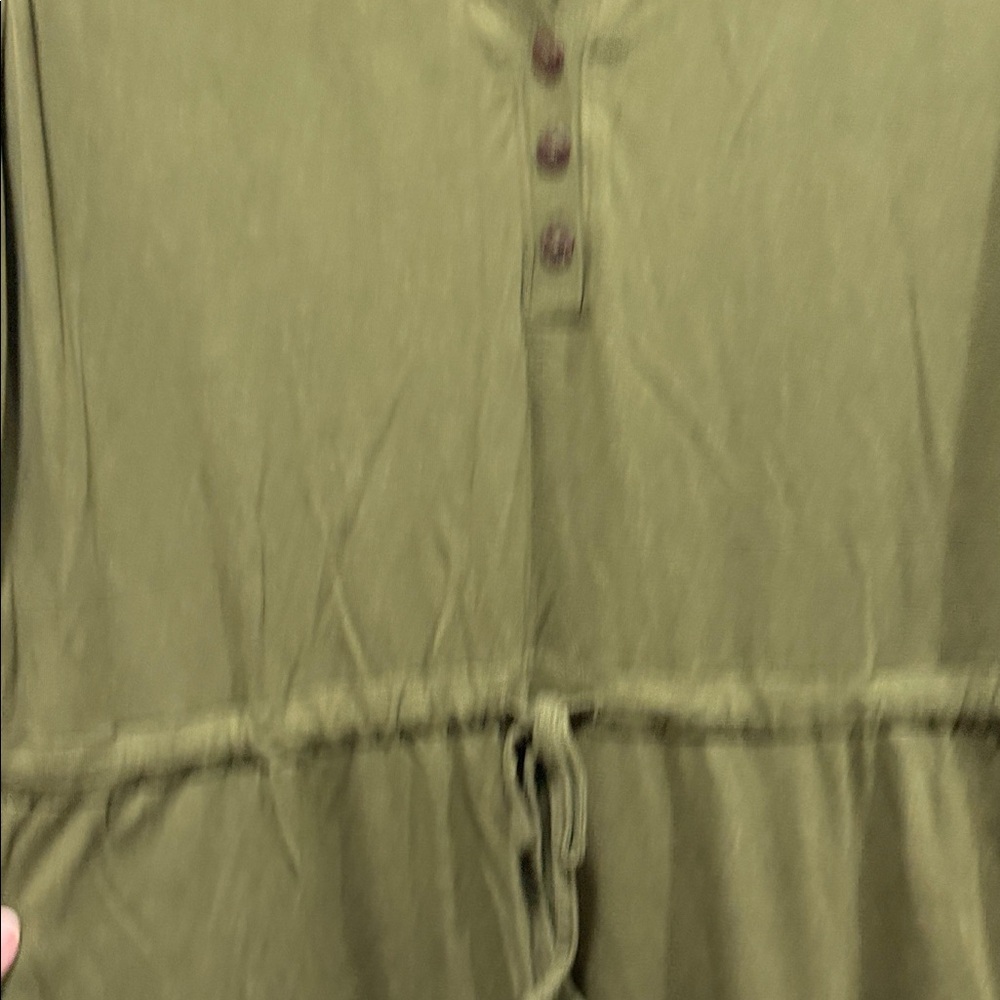 Sonoma Olive Green Cotton Blend Jumpsuit - Picture 3 of 7